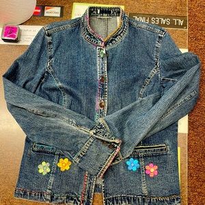 Vintage Embroidered denim jacket